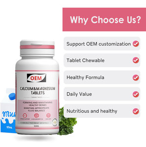 HODAF - Tabletas Masticables de Calcio y Magnesio, las Más Vendidas, para el Apoyo a la Salud Ósea, el Mantenimiento del Equilibrio Hídrico, Valor Diario, 500 g, a Granel - Product Image 4