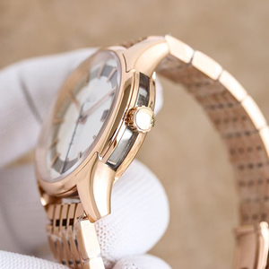 Reloj de Pulsera de Lujo Personalizado y Sofisticado con Correa de Acero en Oro Rosa, Esfera Blanca, Fecha, Mecanismo Automático, para Hombre - Product Image 3