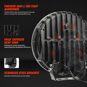 Новая дополнительная внешняя светодиодная рампа 4x4, передняя фара автомобиля, <span class=keywords><strong>9</strong></span> дюймов, светодиодная лампа с янтарным светом, мигающий - Product Image 3