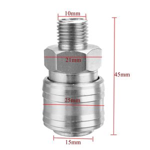 Stainless Steel 1/4 In Bspt Quick Coupling For Pneumatic Tools - Product Image 3