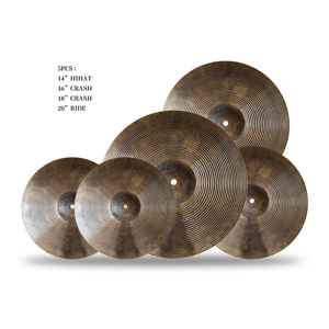 5 Peças B20 Pratos Set Professional Cymbal Set 14 ''Hi-Hat + 16'' Crash + 18 ''Crash + 20'' Ride Pratos - Product Image 1