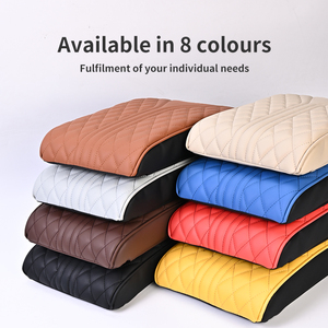 AnjunyCoussin de boîte d'<span class=keywords><strong>accoudoir</strong></span> épaissi avec poche de rangement Boîte d'<span class=keywords><strong>accoudoir</strong></span> centrale universelle housse de protection d'oreiller de voiture mémoire coton - Product Image 6