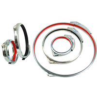 Pièces de systèmes HVAC RMC203, collier de serrage pour conduit galvanisé de 8 pouces de diamètre, joint d'étanchéité TPE pour systèmes de filtration d'air et de collecte de poussière