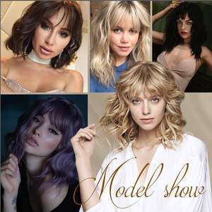 วิกผมผู้<span class=keywords><strong>หญิง</strong></span>ทรงลอนสั้น Bobo หยักเป็นลอนแบบยุโรปและอเมริกัน - Product Image 4