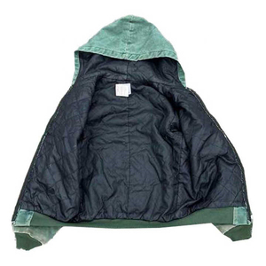 Streetwear veste in tela da lavoro in Twill giacca di cotone con cerniera personalizzata felpa con cappuccio e felpa Vintage con cappuccio per uomo - Product Image 2