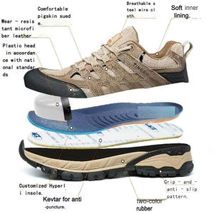 Chaussures de sécurité unisexes d'usine à lacets, isolantes, anti-choc, anti-crevaison, respirantes, légères, pour le travail - Product Image 5