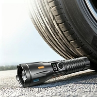 Wason Lampu Laser Putih Jarak Jauh 1000M+ Lumen Tinggi Baru, Gagang Aluminium Alloy Berknurling, Dapat Diisi Ulang USB, Tahan Air IP54, Dapat Disesuaikan