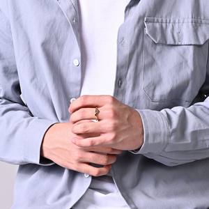 Geometric Titanium Steel Ring Black And Gold Color <b>Block</b> Irregular <b>Shape</b> Women's Fashion Jewelry Gift - Product Image 4