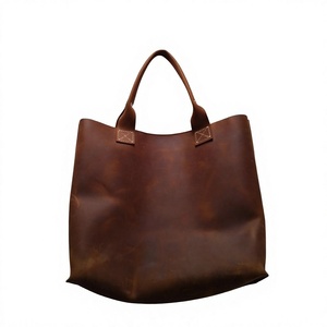 Pochette de soirée en cuir de buffle véritable pour femme, grande capacité, imperméable, légère, pliable, sacs de shopping à fermeture éclair, Saint-Valentin - Product Image 3