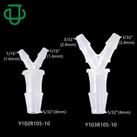 Mini raccord à barbillon égal 1/16 pouce, tube en plastique à tube, raccord en Y à 3 voies, connecteurs de tuyau à barbillon pour la distribution de fluides