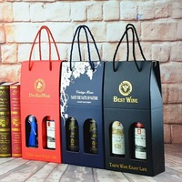 Boîte d'emballage rigide haut de gamme pour vin rouge, fabriquée avec des matériaux recyclés
