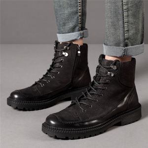 High Quality Men's Retro <b>Ankle</b> Boots Summer Autumn Winter Waterproof Genuine Leather Lined Warm Snow Outdoor Trendy Non Slip - Product Image 3