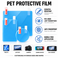 Film de protection souple en PET pour tablettes, MacBook et écrans de voiture, offrant une visibilité claire et une protection anti-rayures.
