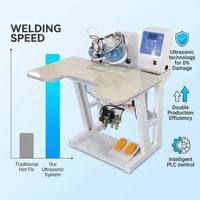 Machine de pose de strass à ultrasons semi-automatique à double disque en aluminium haute vitesse pour la décoration de tissus, vêtements et chaussures