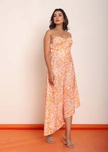 Robe longue imprimée avec bretelles réglables, robes décontractées pour femmes, en tissu léger, coupe confortable - Product Image 4