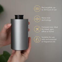Diffuseur d'huiles essentielles portable en alliage d'aluminium sans eau pour voiture, rechargeable par USB, mini nébuliseur de parfum