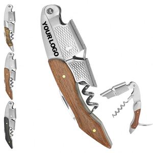 Tire-bouchon de sommelier en bois de rose personnalisé avec logo, vente en gros, coffret cadeau, ouvre-bouteille en bois pour vin - Product Image 1