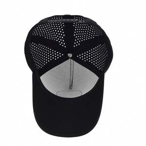 Wholesale Custom Unstructured 5 Panel a <b>Frame</b> Baseball Cap Laser Cut Hole 5 Panel Rubber Pvc logo Baseball Cap - Product Image 6