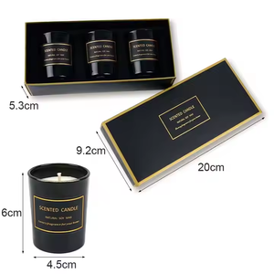 NATTH Dekor Großhandel Geschenk handgemachte Kerze benutzer definierte Duft Blechdose Kristallglas Soja Wachs Duft kerzen mit Box - Product Image 6