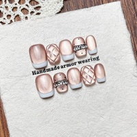 Prix de gros usine – Ongles press-on minimalistes courts à couverture complète faits à la main – Faible MOQ – Designs personnalisés – Expédition mondiale rapide
