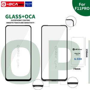 G + OCA PRO กระจกหน้าจอสัมผัสสำหรับ OPPO,ของแท้ <span class=keywords><strong>F11Pro</strong></span> แบบ2 In 1กระจกอะไหล่หน้าจอด้านนอกพร้อมกาว OCA - Product Image 2