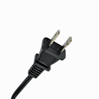 Cordon d'extension d'alimentation américain à 2 broches, courte portée 0,61 m, compatible avec les prises américaines et les appareils IEC C7 pour décodeur TV et ordinateur