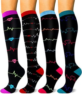 Calcetines Largos hasta la Rodilla al por Mayor, <span class=keywords><strong>Medias</strong></span> de Ciclismo para Correr, Deporte, Logotipo Personalizado, Calcetines de Compresión para Enfermeras de 20-30 mmHg - Product Image 2