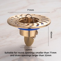 Grille de drain de sol en laiton anti-odeur avec clapet anti-retour et filtre pour salle de bain, cuisine, toilettes, tuyau d'égout et douche