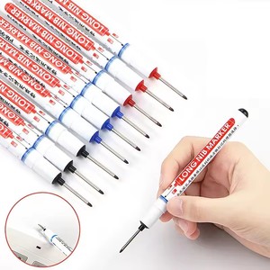 Ensemble de stylos marqueurs de charpentier personnalisés à longue pointe de 20mm 30mm 5 couleurs pour la construction à trou profond pour le travail du bois - Product Image 2