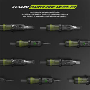 Filtro Venom profesional desechable OEM personalizar agujas de cartucho de tatuaje con membrana, cartuchos de tatuaje de Punta transparente - Product Image 6