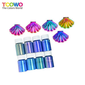 Aurora sirena unicornio camaleón cromo Arco Iris Hypershift colorido acuarela pintura resina epoxi revestimiento cromo pigmento - Product Image 1