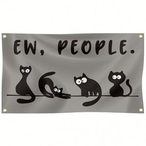 Bandera Decorativa Ew People de 3x5 pies para Dormitorio Universitario o Sala de Estar, Accesorio Decorativo para tu Espacio - Product Image 1