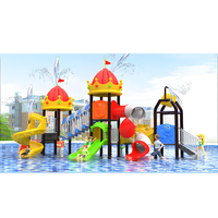 Benutzer definierte Kinder Kunststoff Spielhaus und Wasser Themenpark Rutsche Pool Kindergarten Ausrüstung Outdoor-Spielplatz