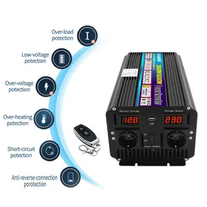 3000W 6000W Power Inverter 12V to 220V AC DC Modified Sine Wave Solar Inverter Double Sockets Inverter Circuit