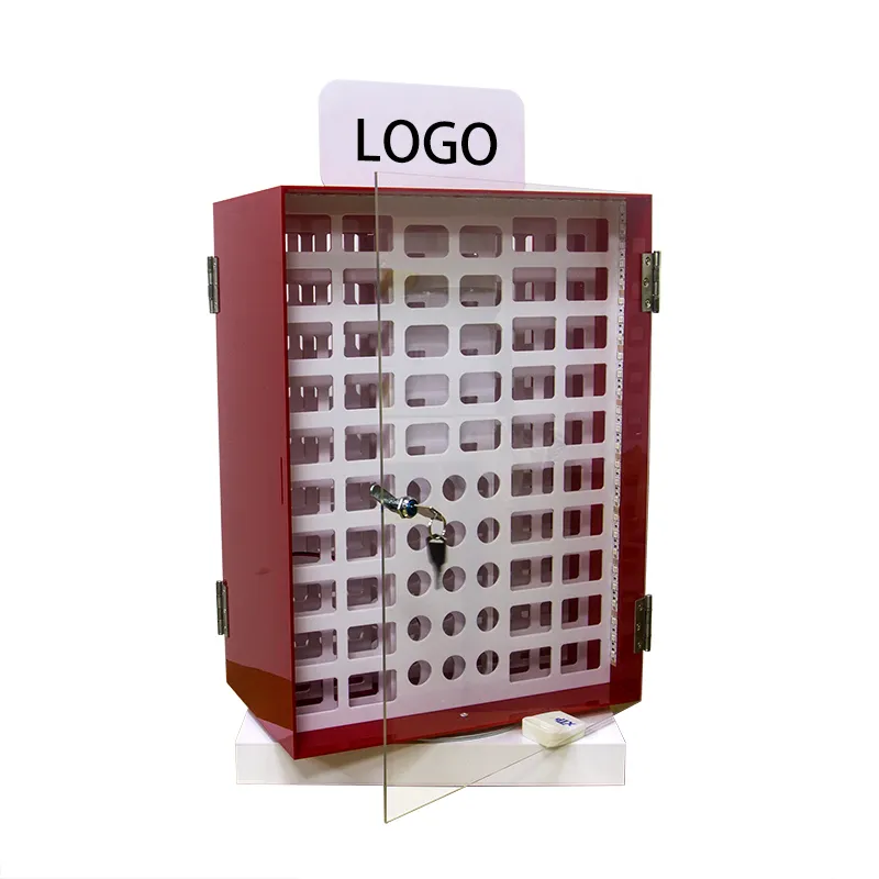Вращающийся Акриловый Витринный Шкаф для столешниц, акриловый шкаф для цифровых продуктов с замком