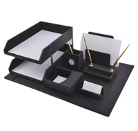 Ensemble de bureau de luxe de haute qualité Pad en cuir PU bureau organisateur professionnel accessoires de bureau ensemble de bureau en cuir