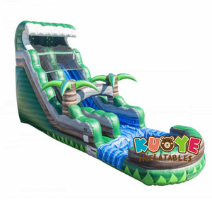 2024 chất lượng hàng đầu <span class=keywords><strong>Inflatable</strong></span> màu xanh nước Slide Đè Bẹp <span class=keywords><strong>18ft</strong></span> trượt nước - Product Image 4