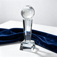 Cadeau d'Affaires Personnalisé pour Cérémonie Professionnelle Globe de Cristal de Verre Trophée d'Excellence Globe de Cristal Trophée d'Excellence