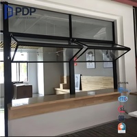 Usine directe PDP échantillon gratuit porte de fenêtre en aluminium persienne pliante en acier inoxydable pour une utilisation en cuisine extérieure ouverture verticale