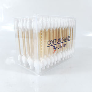 88 pièces de cotons-tiges écologiques en bambou à double tête en forme de <span class=keywords><strong>gourde</strong></span> avec couvercle en plastique séparé, doux, non irritants, propres et fiables pour un usage quotidien - Product Image 2