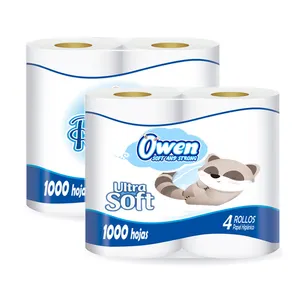 Professional Paper Recycled pulp 4 Rolls Pack Toilet Paper Roll