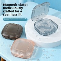 Boîte de rangement transparente personnalisée pour appareils dentaires, boîte portable pour aligneurs orthodontiques, étui pour prothèses dentaires