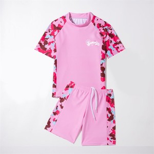 Maillots de bain pour enfants à manches courtes et pantalon court, tailles pour tout-petits/jeunes, combinaison de surf à séchage rapide - Product Image 2