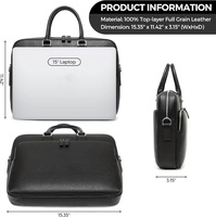 Porte-documents de grande capacité en cuir PU sacs fourre-tout pour le bureau Portable usage quotidien épaule Messenger bref étui à la mode sacs pour ordinateur portable