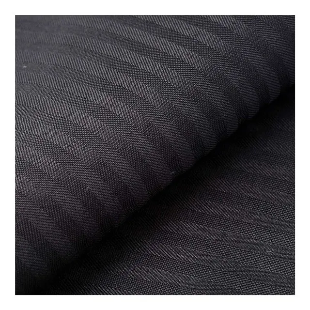 100% Polyester einfarbige Fischgräten tasche und Futters toff für Anzüge Hosen aus Kleidungs stoff