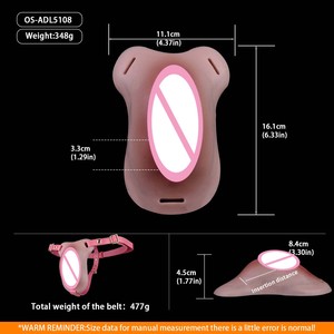 Dispositivo de ocultación de pene de silicona con almohadillas vaginales insertables tipo piel 4style MTF, con canal vaginal realista para transgénero y drag queen. - Product Image 3