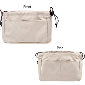 Oferta Relámpago: Bolsa de Lona Blanca con Diseño de Múltiples Bolsillos y Cordón para Cosméticos, Ideal para Promociones - Product Image 2