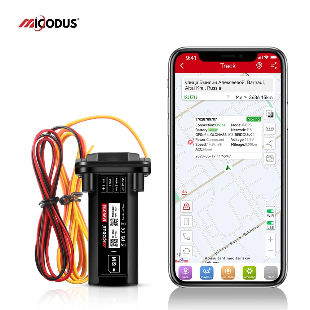 Micodus mv901g động cơ chống thấm nước cắt 4g Xe GPS Thiết bị theo dõi mini giá cả hợp lý Xe GPS Tracker xe máy