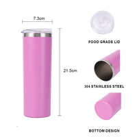 Gobelets à eau droits isolés incassables et durables Gobelet à vin réutilisable écologique 20oz avec couvercles et pailles