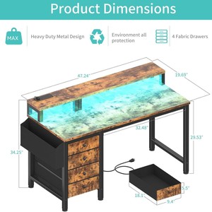 Customized cross-border multifunctional <b>computer</b> <b>desk</b>, simple home desktop gaming <b>desk</b>, floor-standing student writing <b>desk</b> - Product Image 2